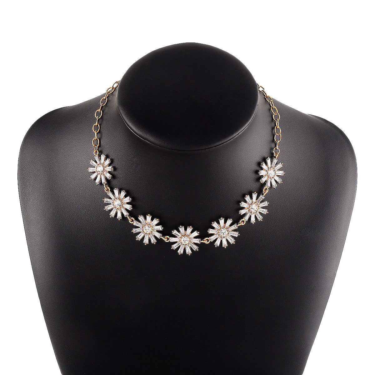 Wholesale Flower Rhinestone Necklace